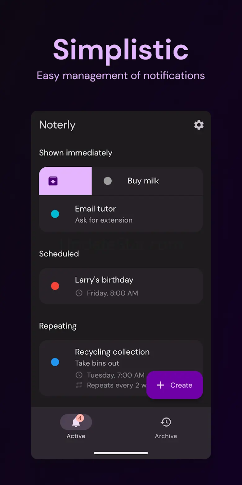 Noterly: simple reminders 1.4.2