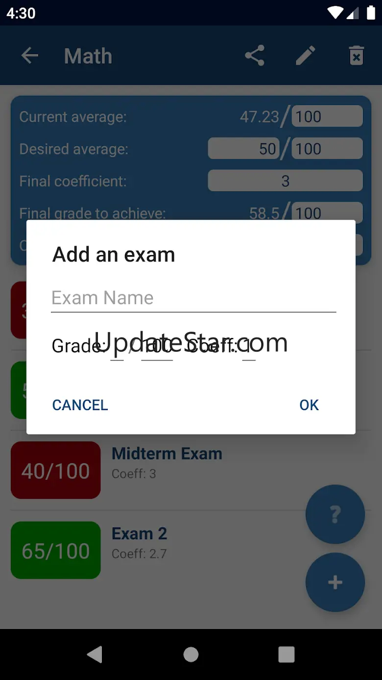 Average & Passing Grade 2.5