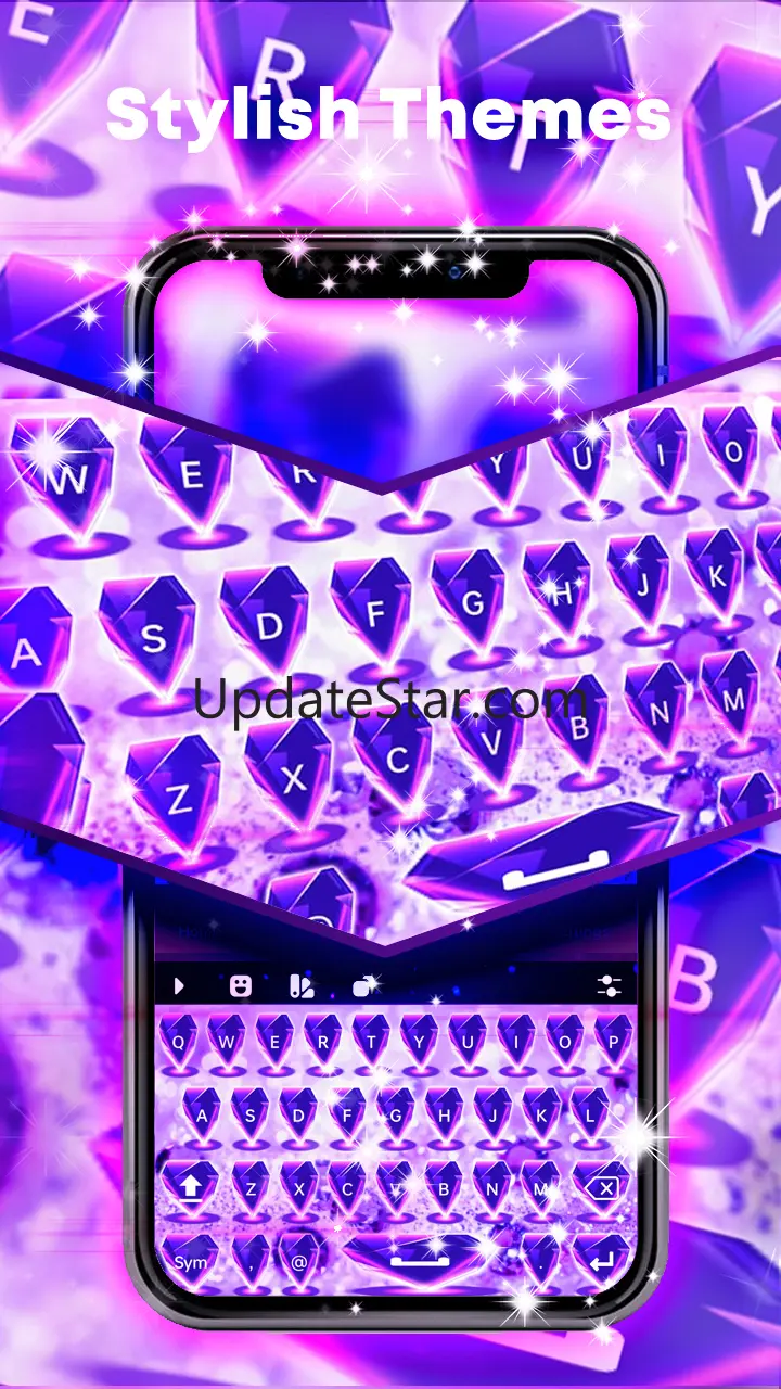 Purple Glitter Keyboard Theme 1.5