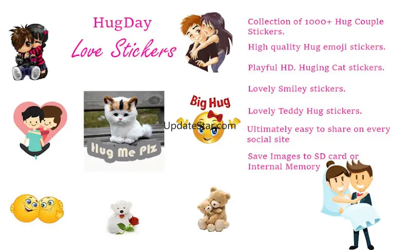 Hug Me Love Stickers & valenti 1.5