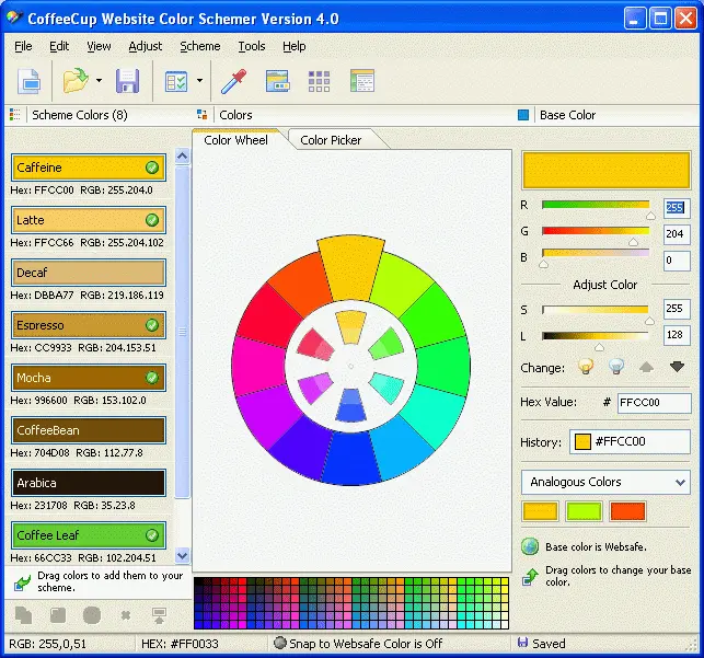 CoffeeCup Website Color Schemer 4.2.130