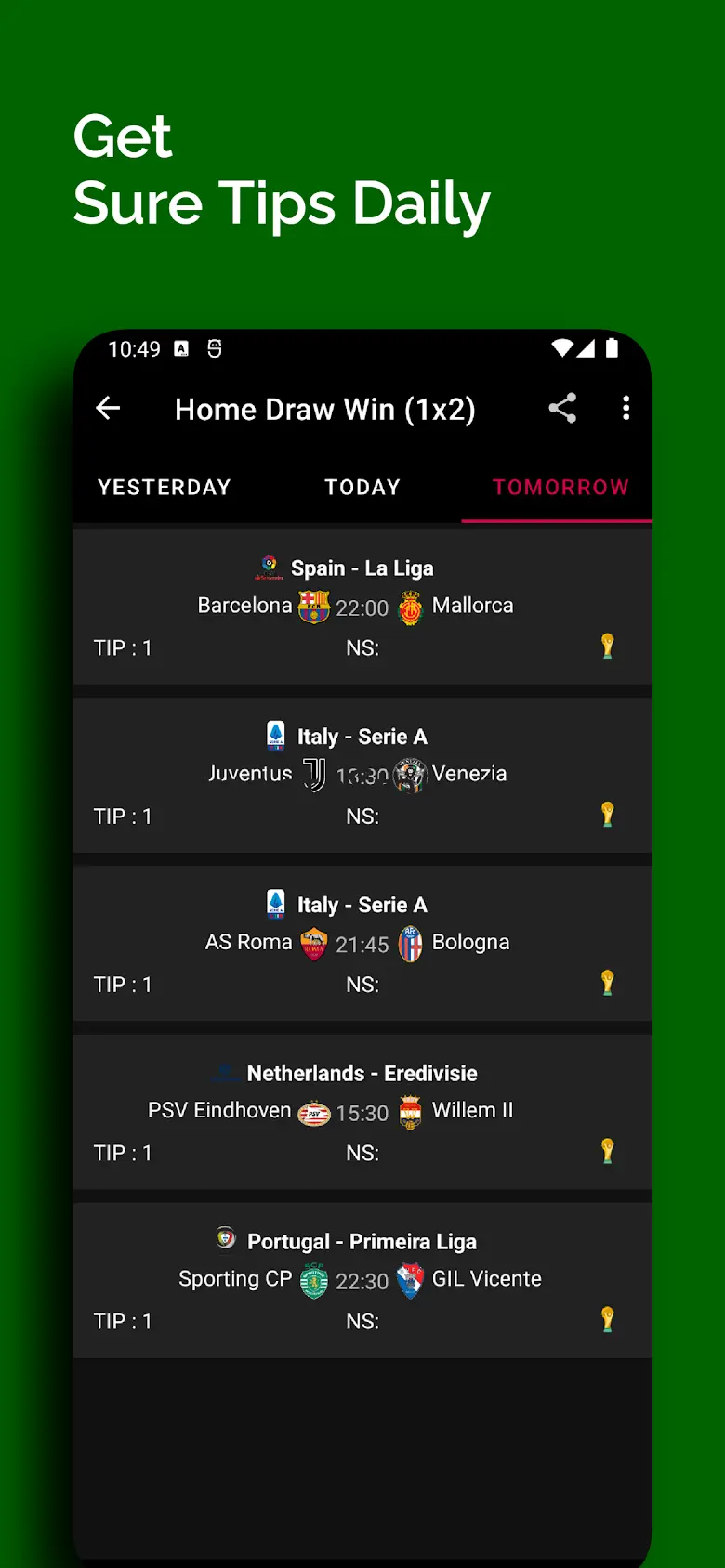 Sure Betting Predictions. 2.0.7