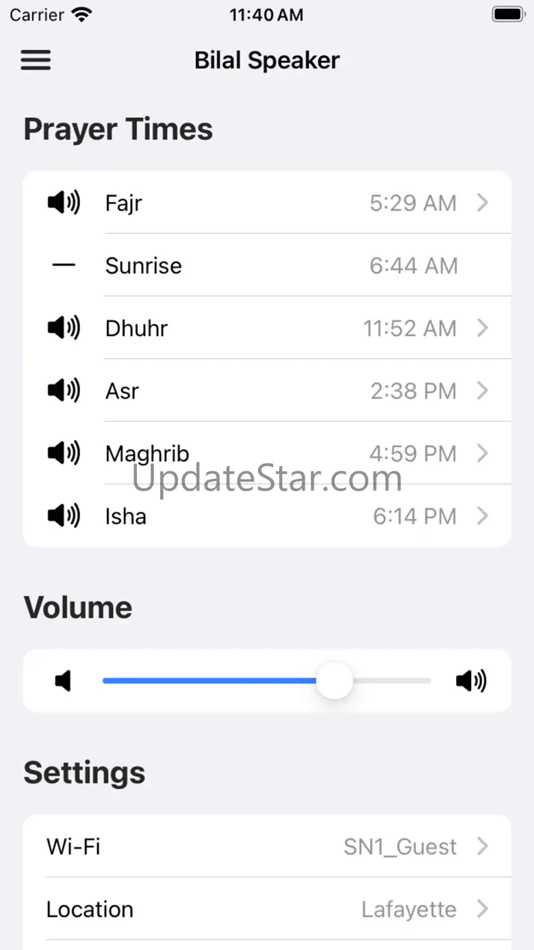 Bilal Speaker 1.0.2