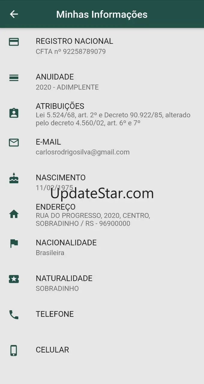 Carteira Digital do CFTA