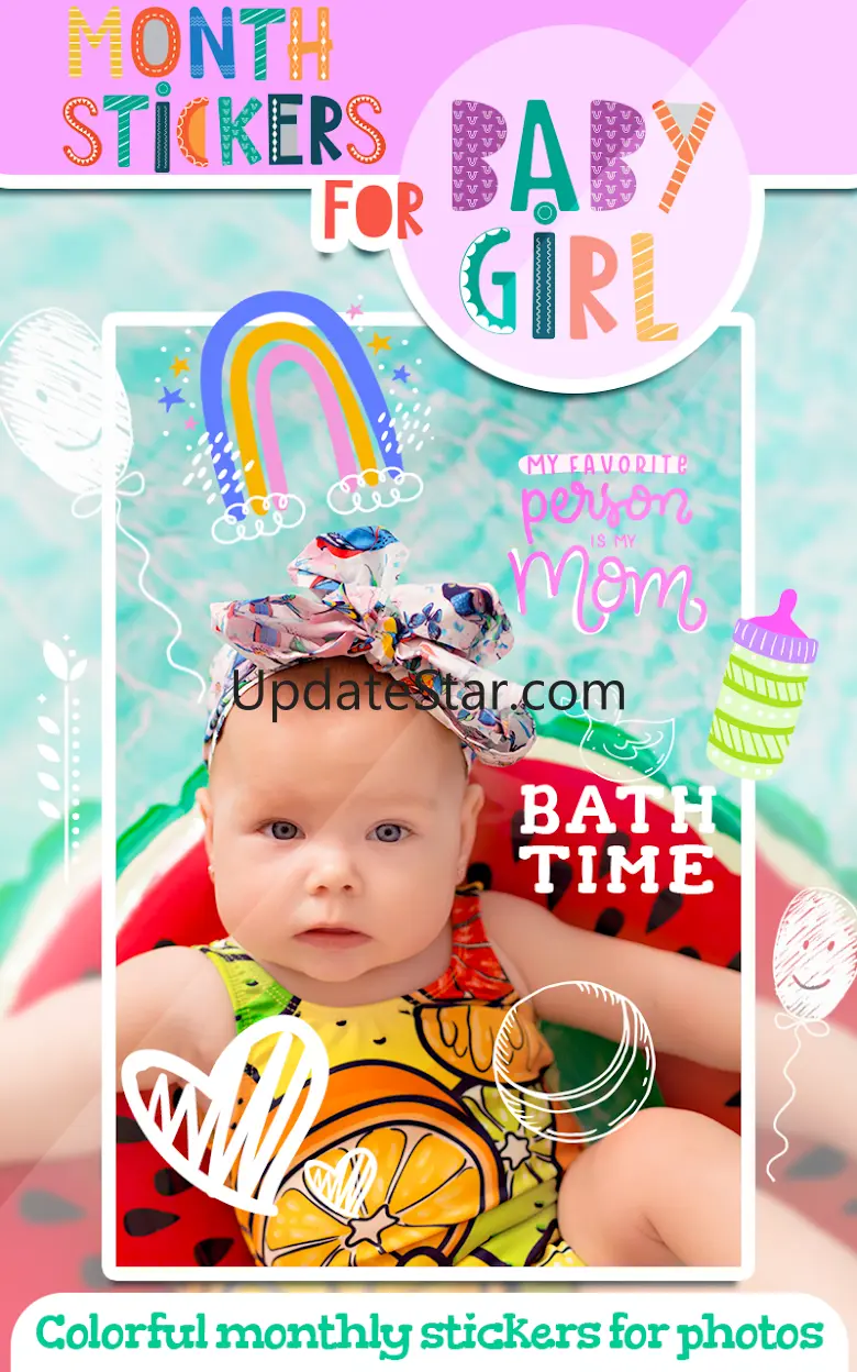 Month Stickers for Baby Girl 1.0