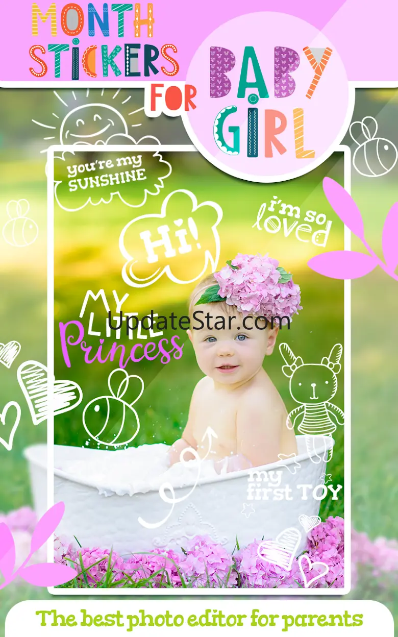 Month Stickers for Baby Girl 1.0
