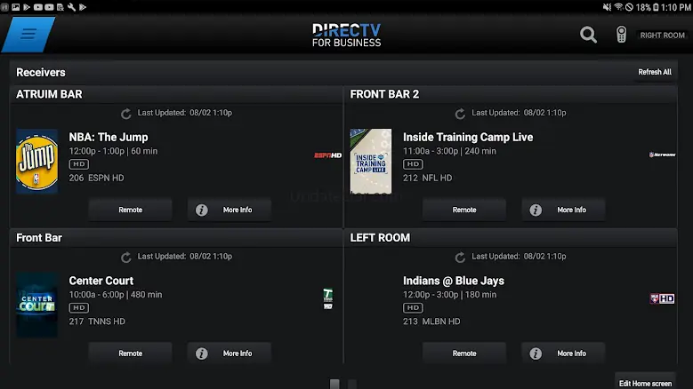 DIRECTV FOR BUSINESS Remote 2.4.009