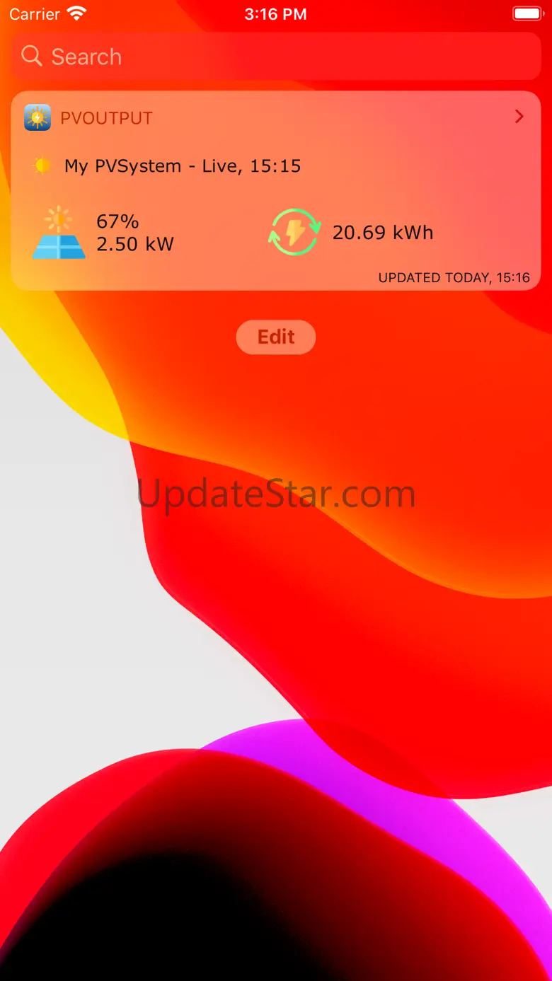 PV Output Widget 1.01