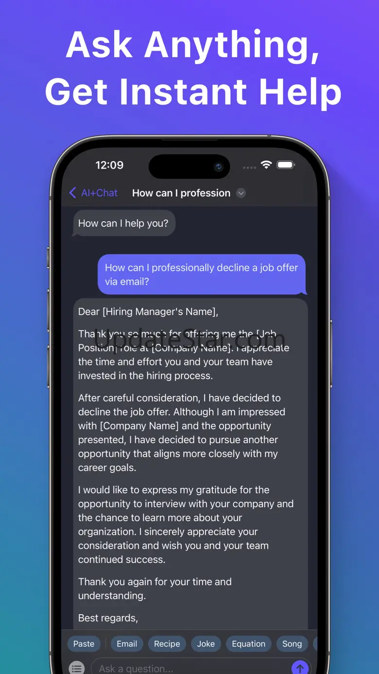 AI+Chat Ask ChatBot Assistant 1.0