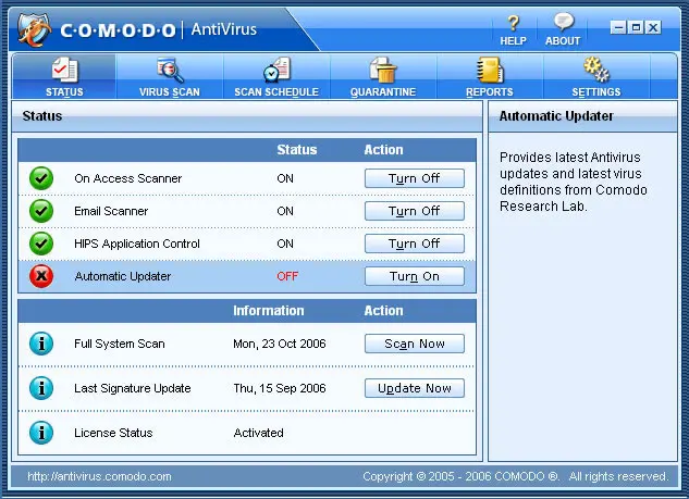 Comodo AntiVirus 12.2.2.8012