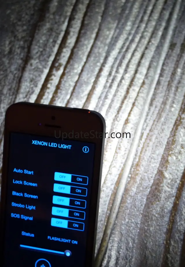 XENON LED Light - Regulate Brightness, Quick-Start, SOS-Function, Strobe-Light, Black-Screen & Lock-Screen 3.0