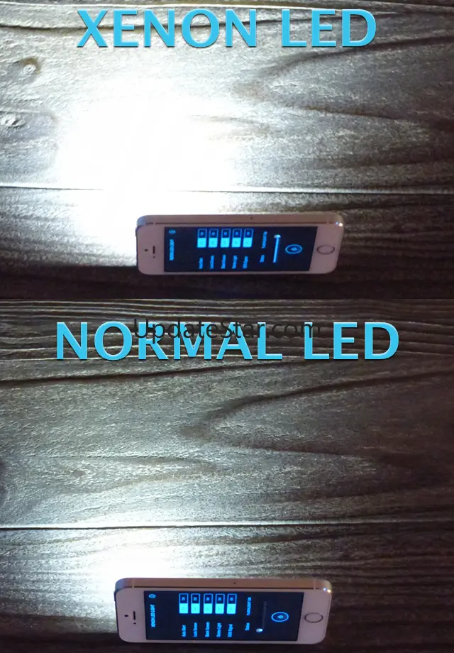 XENON LED Light - Regulate Brightness, Quick-Start, SOS-Function, Strobe-Light, Black-Screen & Lock-Screen 3.0