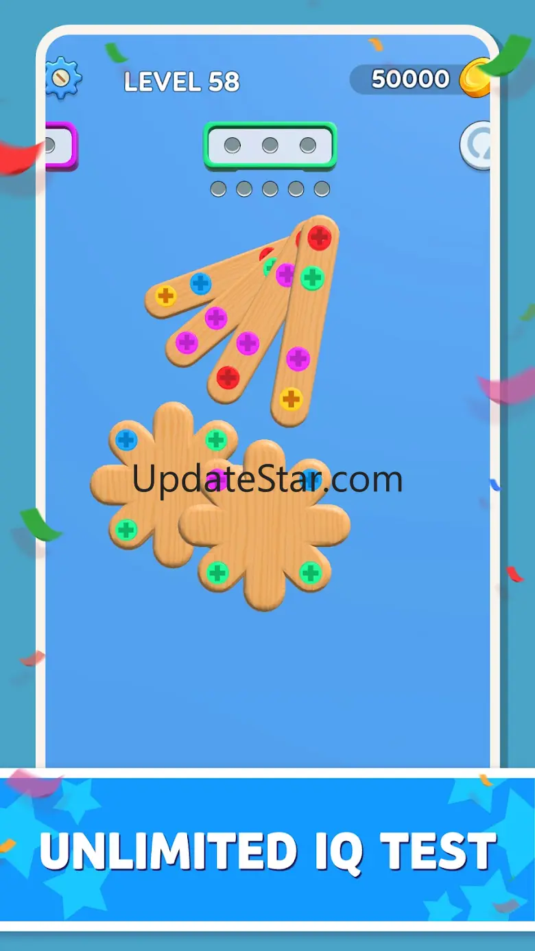 Color Wood Screw Puzzle