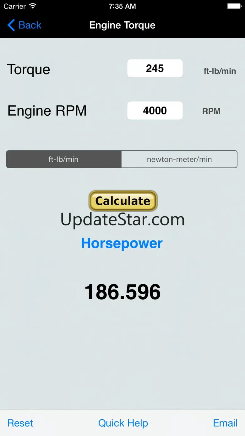 Horsepower Trap Speed Calc 7.4