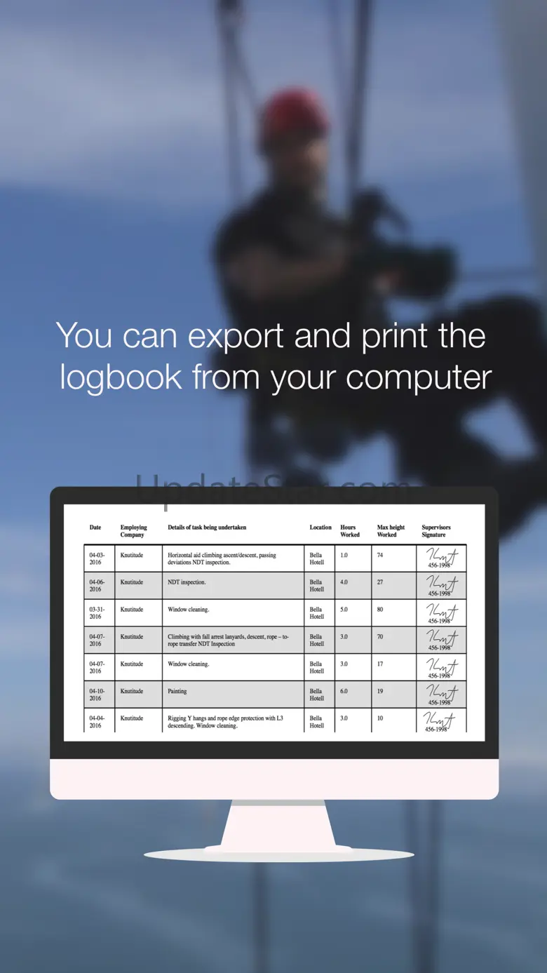 Rope Access Logbook 2.1.2