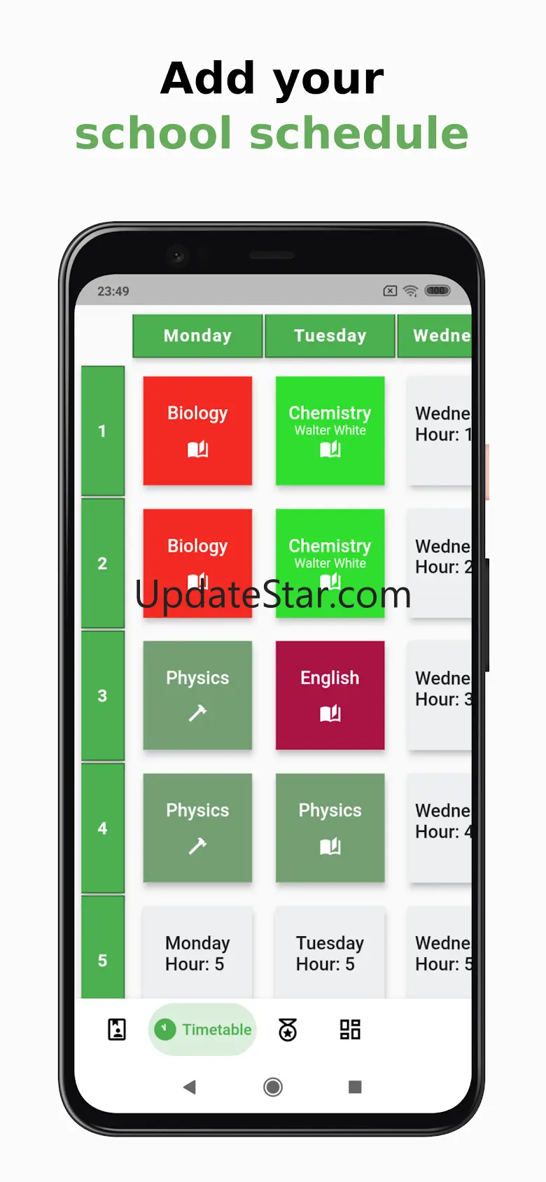 School Planner Diary Timetable 1.4