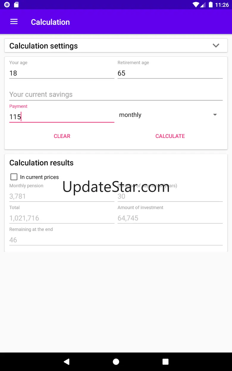 Retirement Calculator