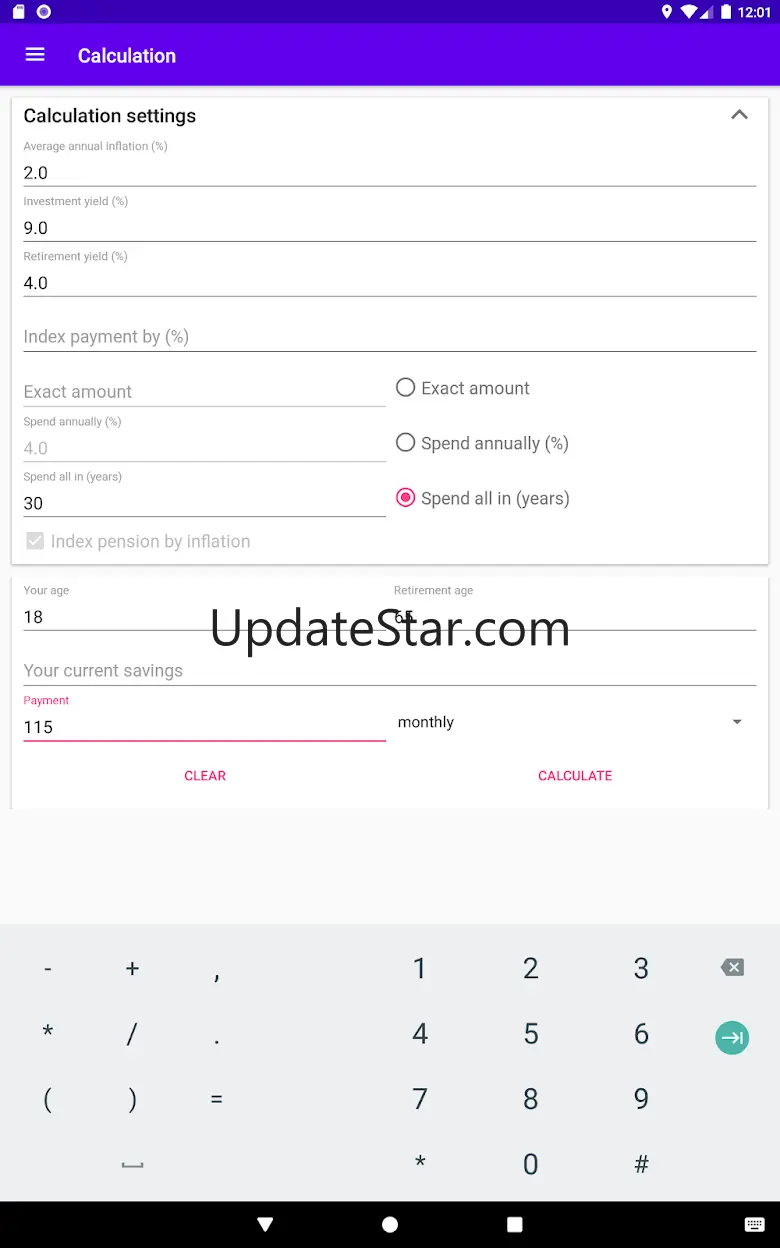 Retirement Calculator