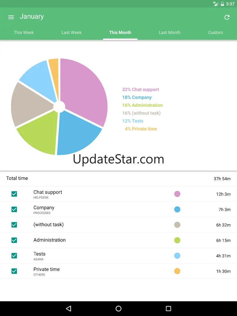 Time Tracking App TimeCamp 3.5.4