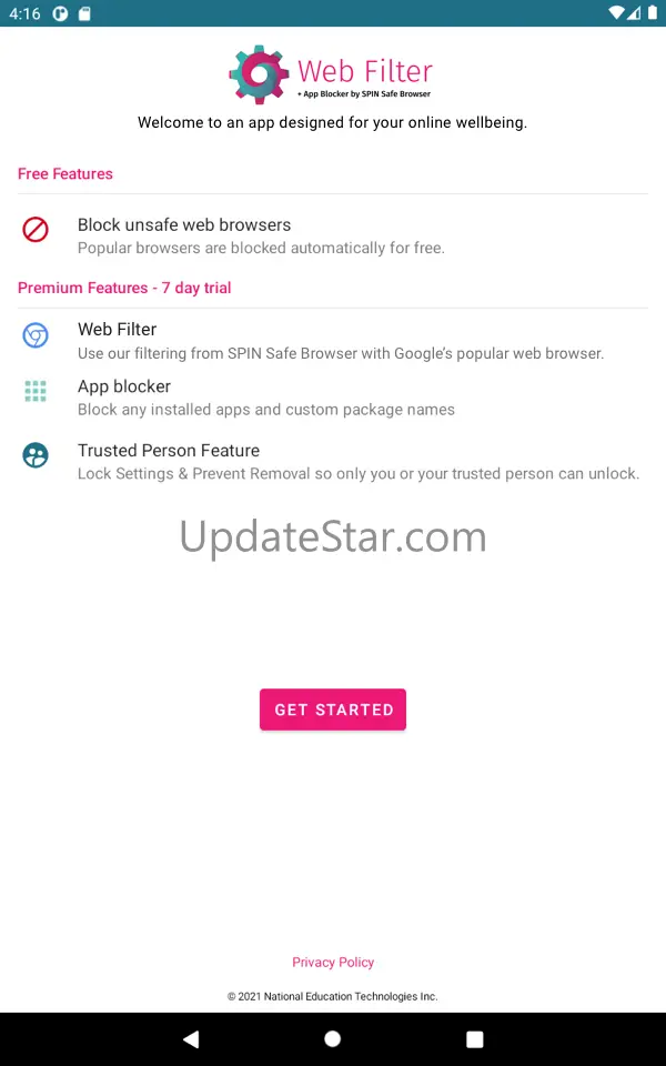 Web Filter for Chrome and SPIN 11.96-gp