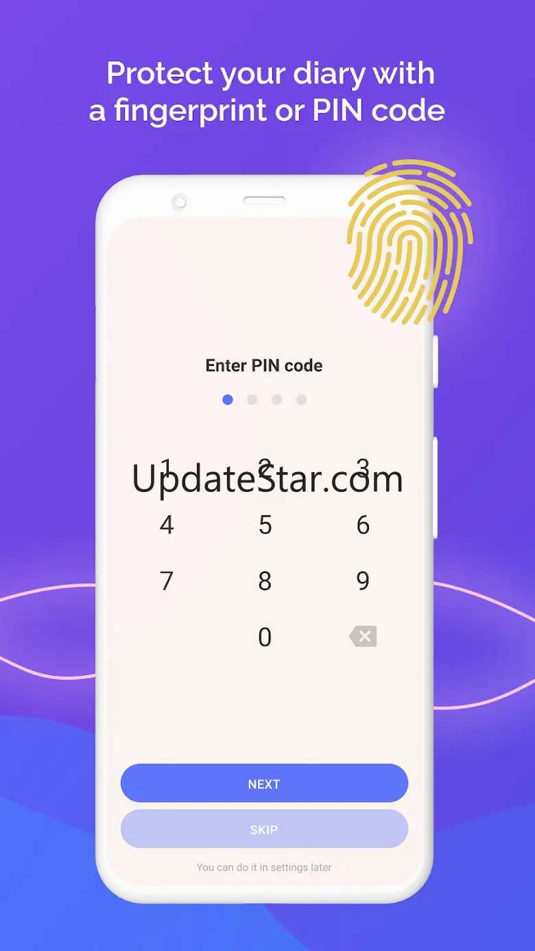 Diary with Fingerprint Lock 5.4
