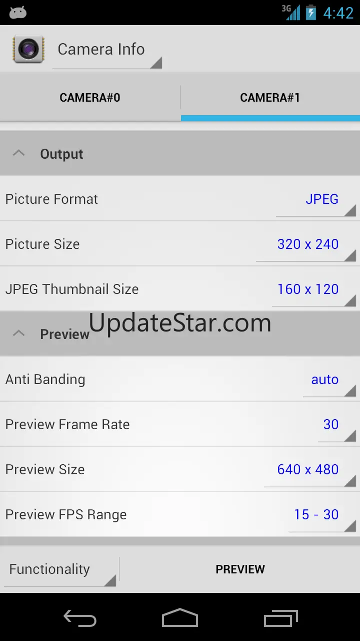 Camera Info 1.3.1
