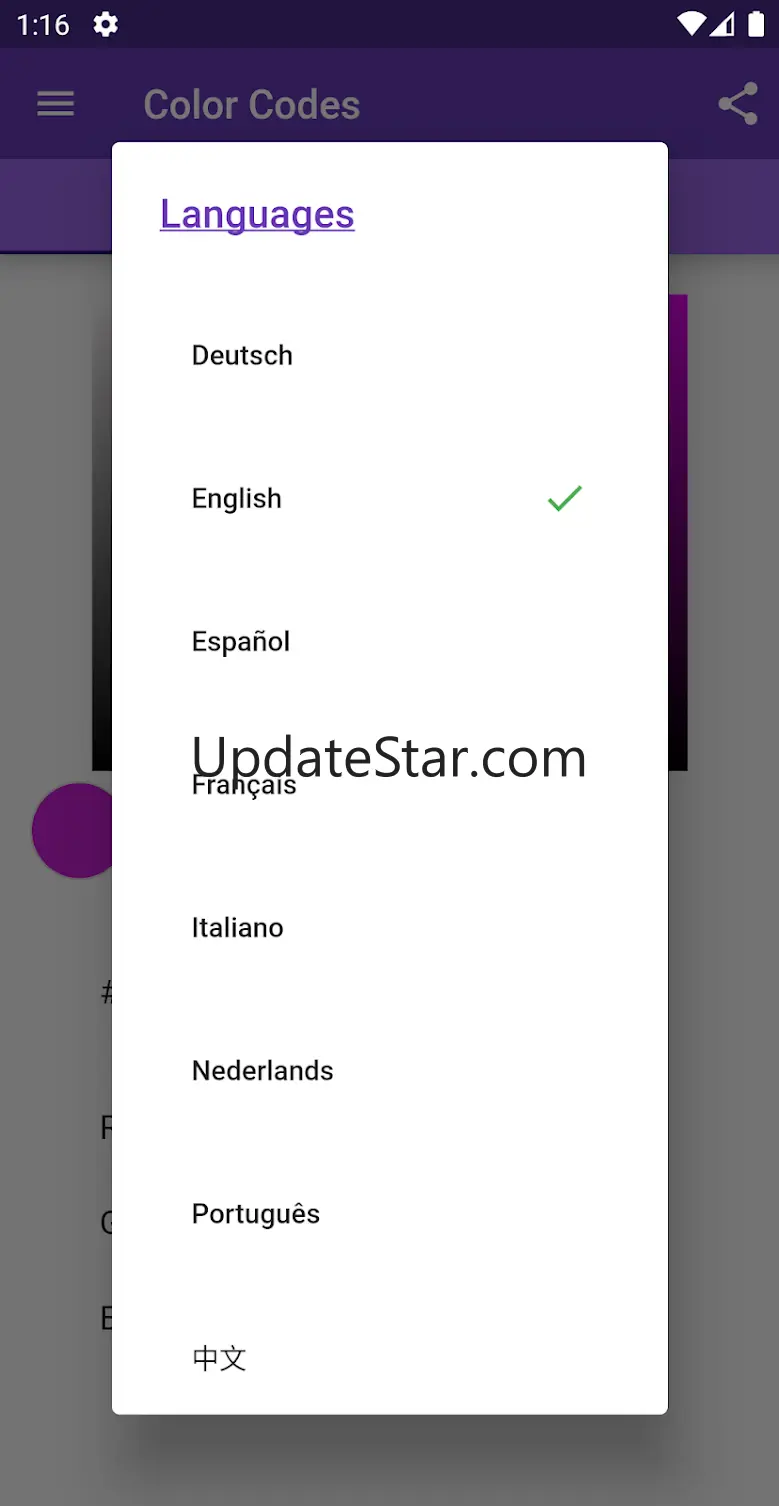 Color Code - hexadecimal and r 1.2.0