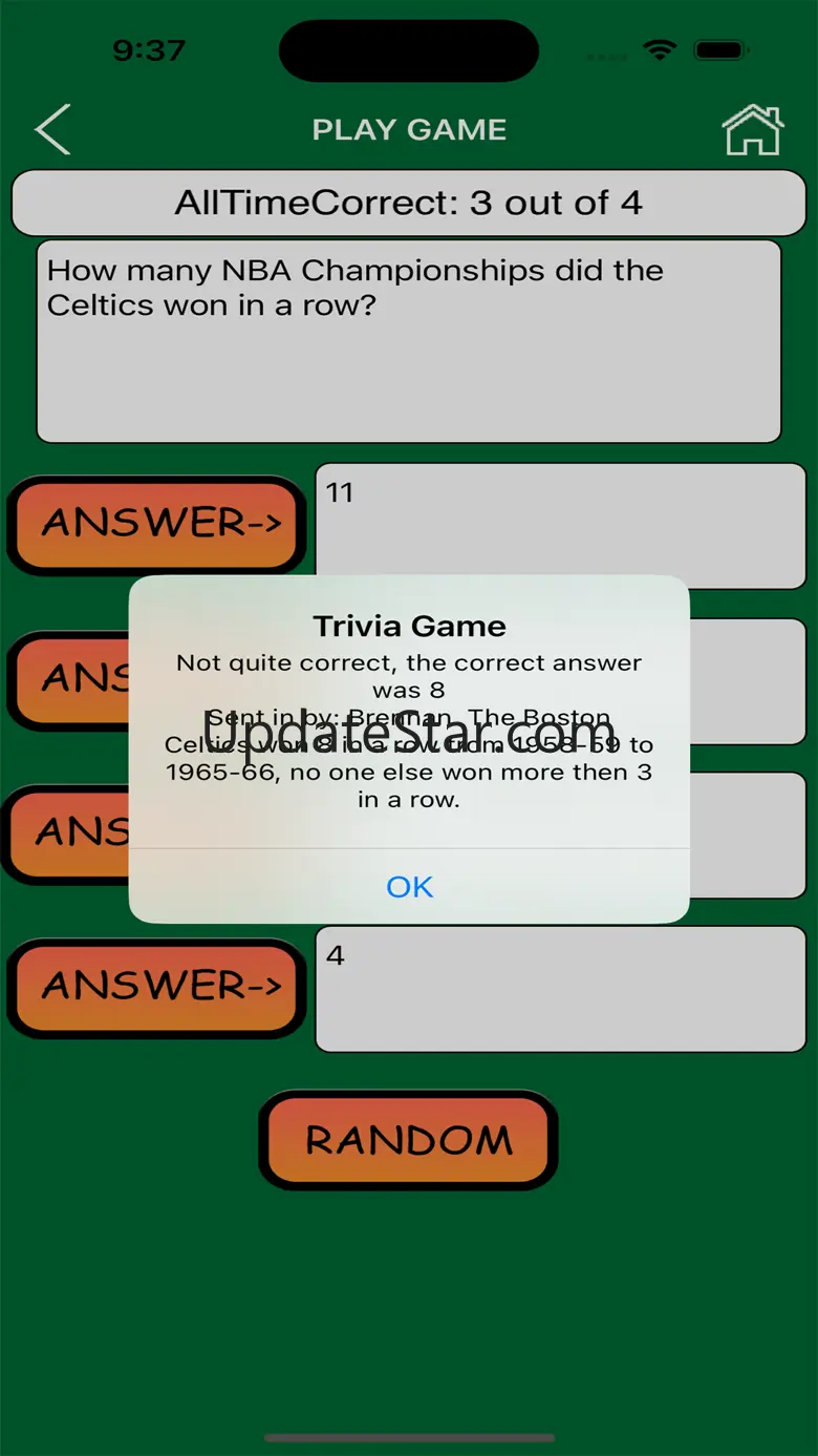 Trivia Game for Celtics Fans V7.0