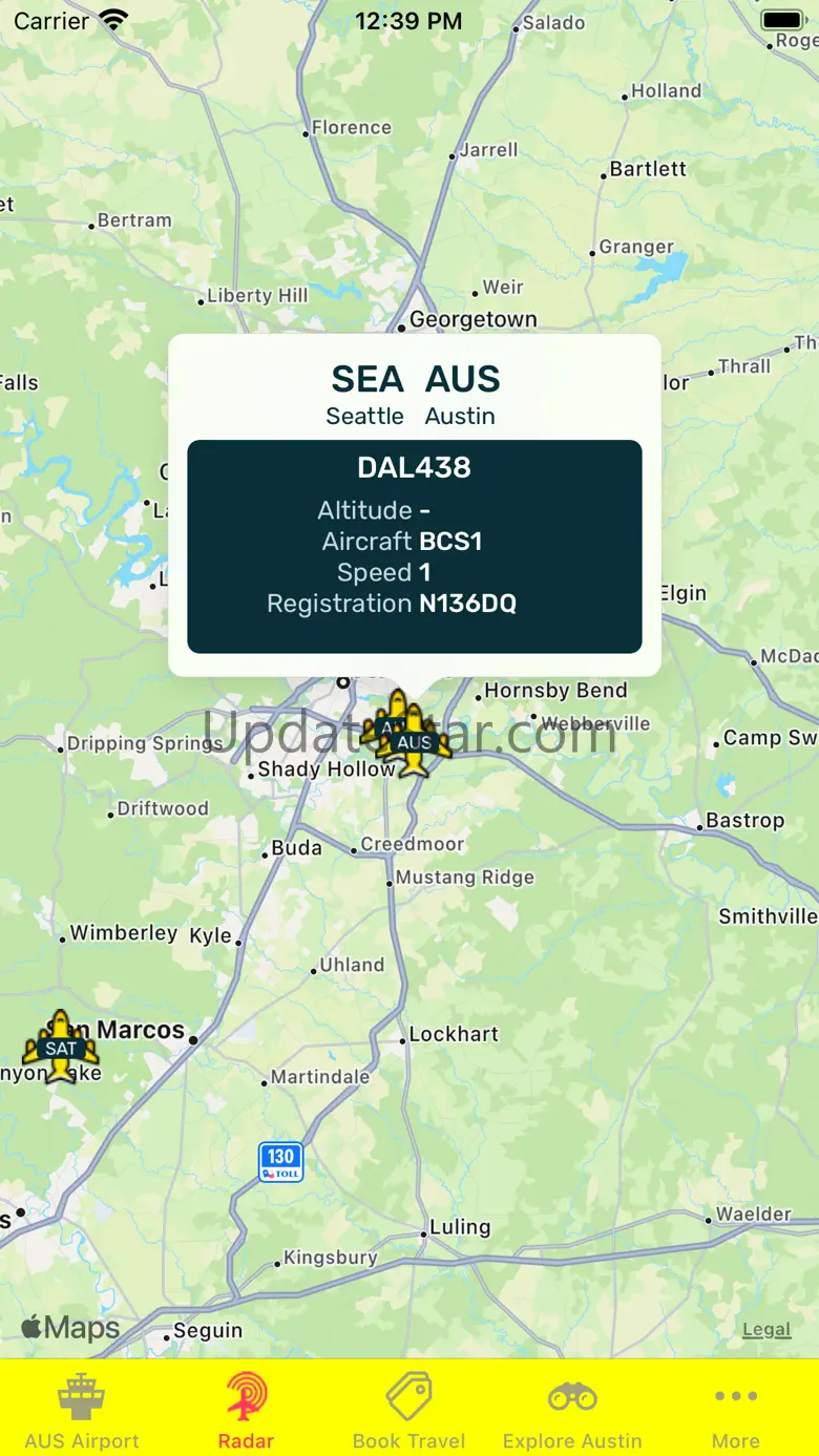 Austin Airport (AUS) + Radar 12.2