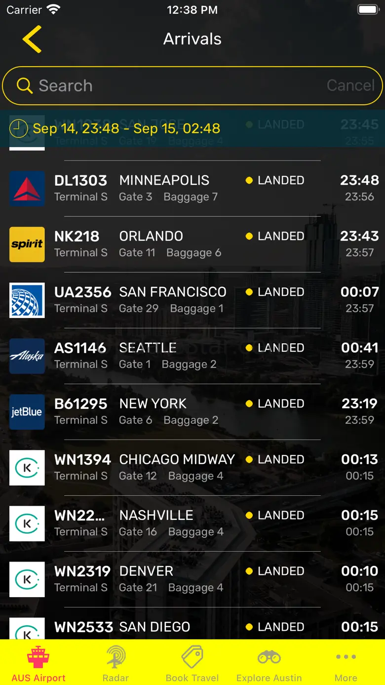 Austin Airport (AUS) + Radar 12.2