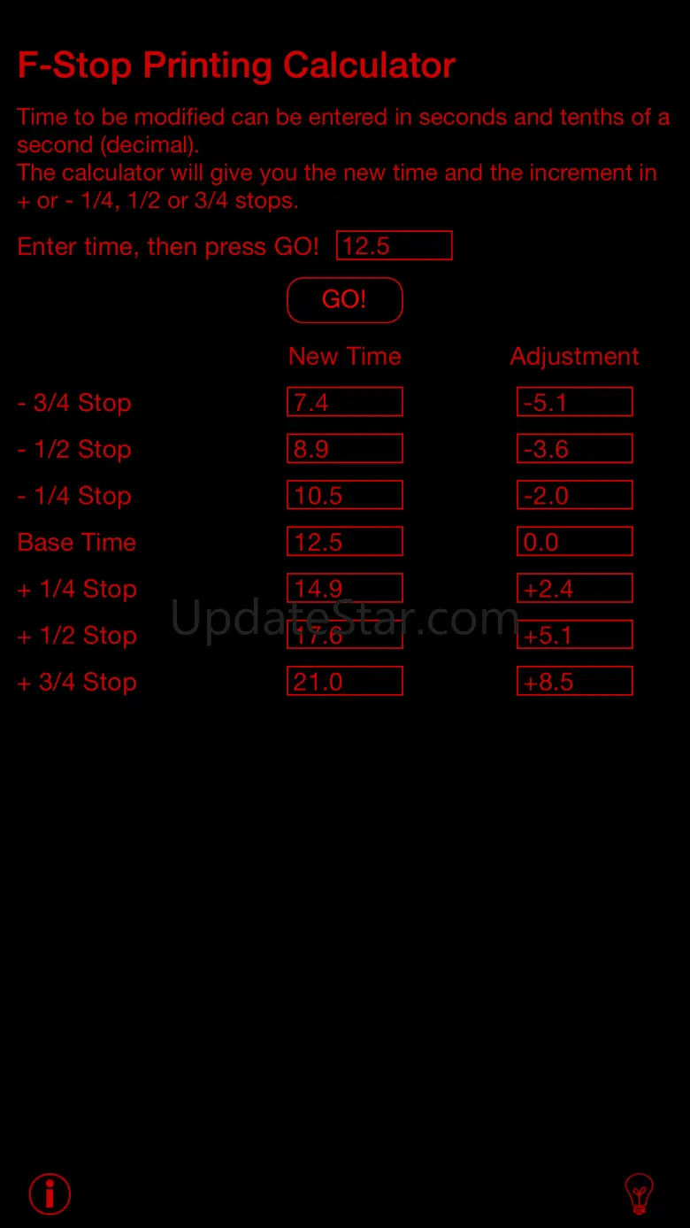 f-Stop Printing Calculator 2.0