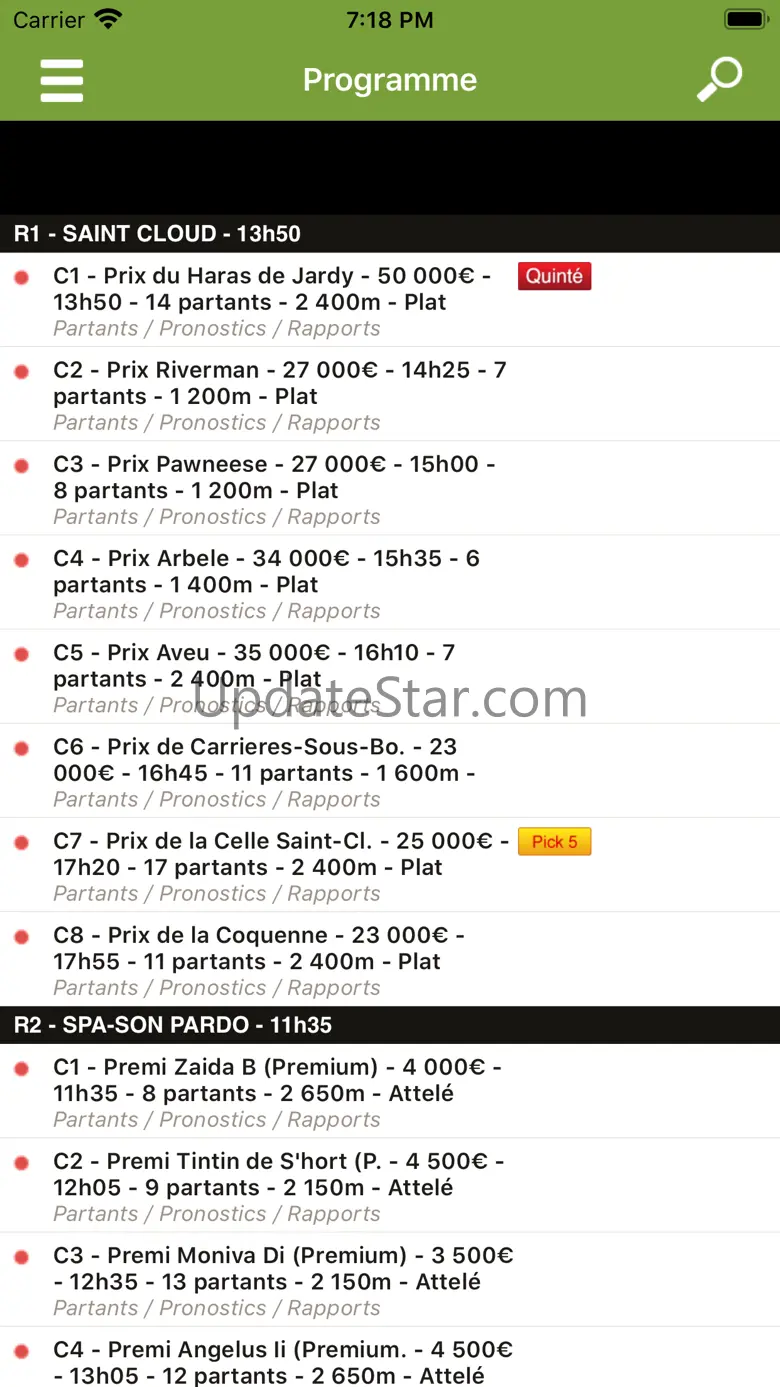 Zone-Turf : pronos et rapports 1.6.4
