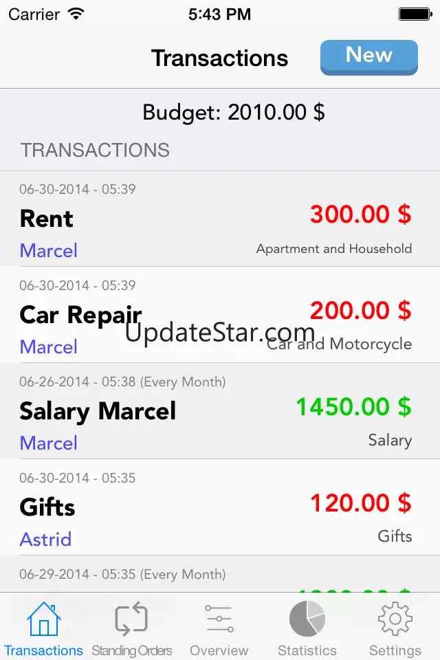 FamilyBudget with Sync 1.0