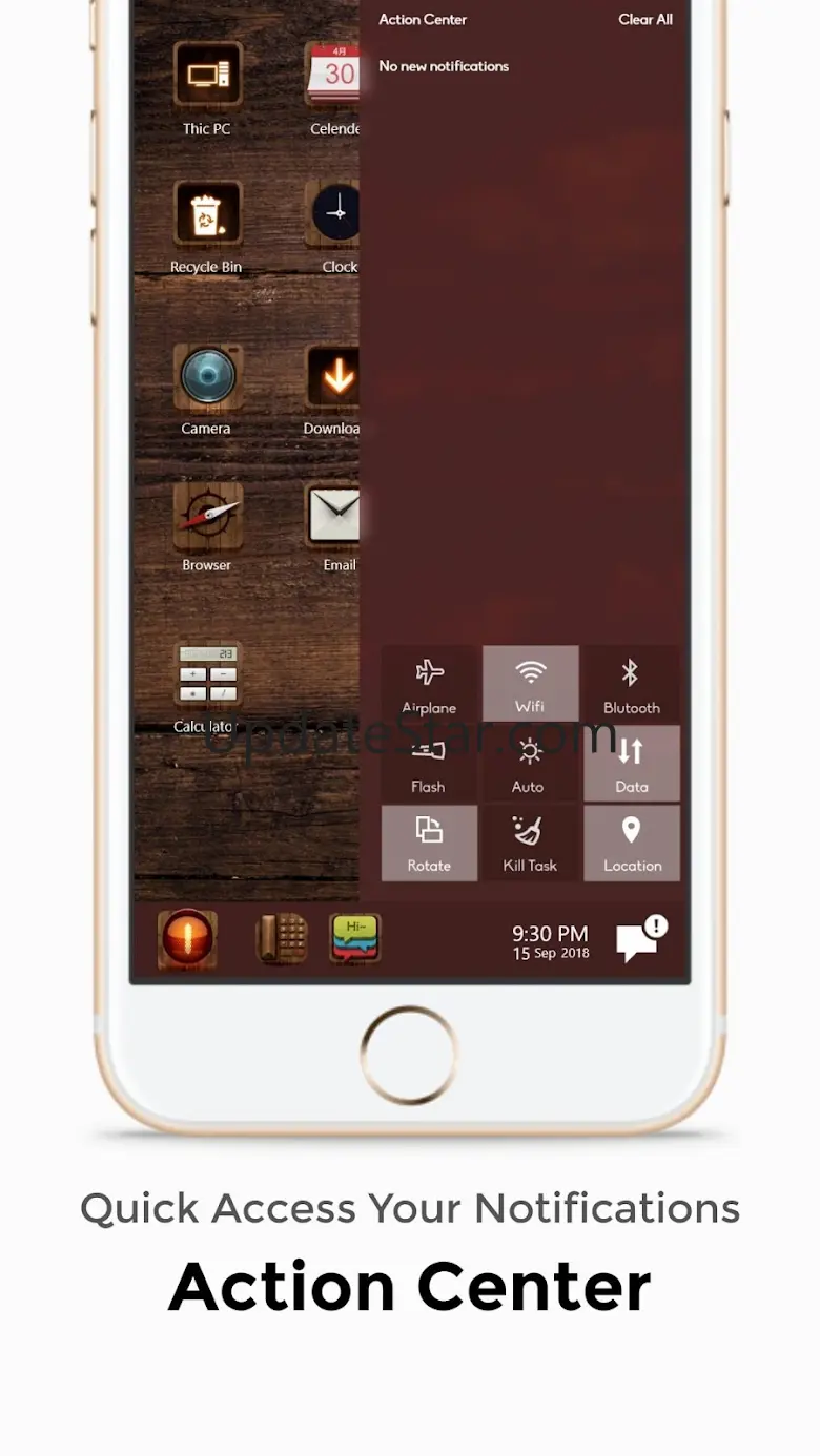 Wood theme for  Computer Launc 1.2