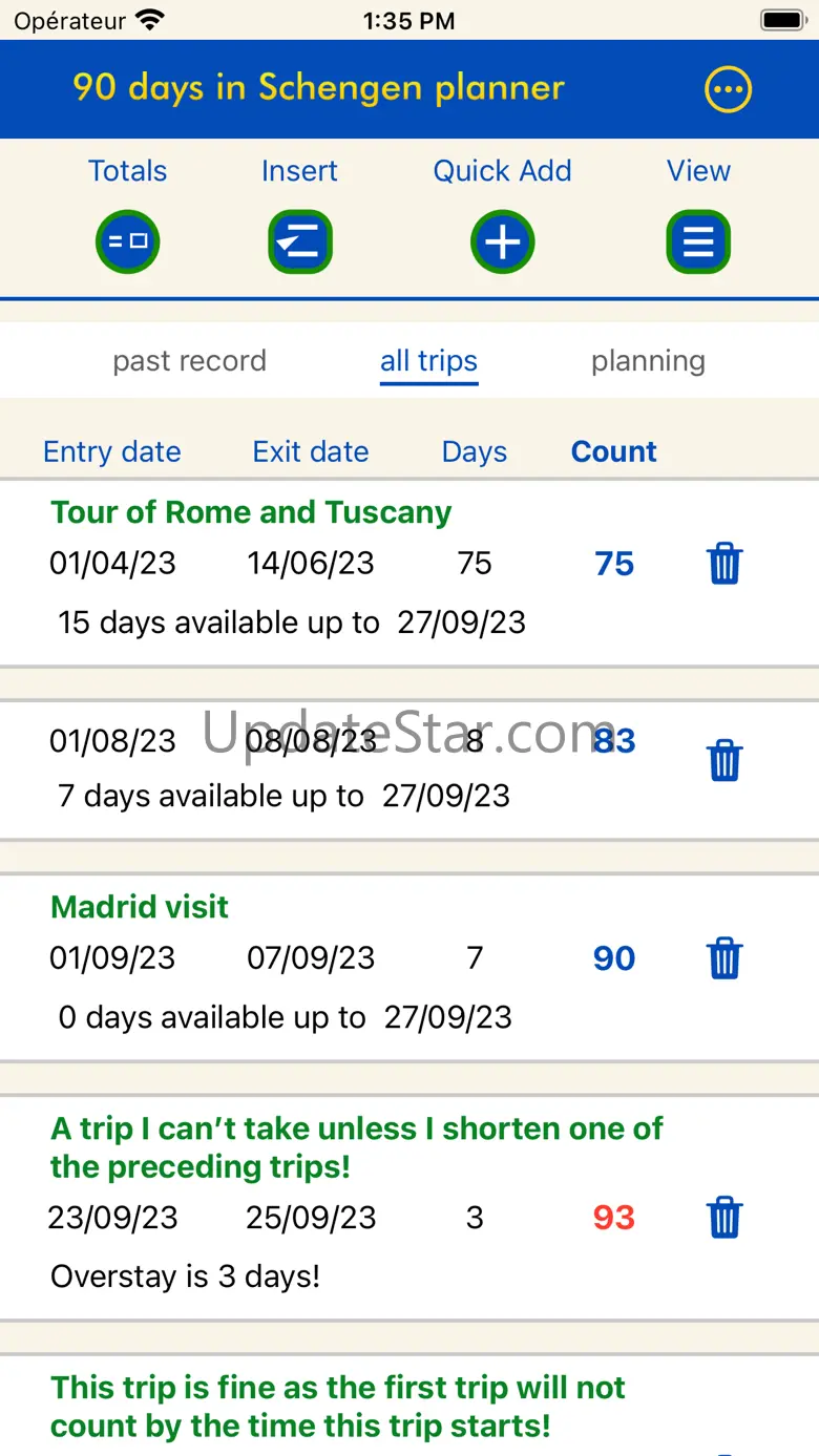90 days in Schengen planner 2.1