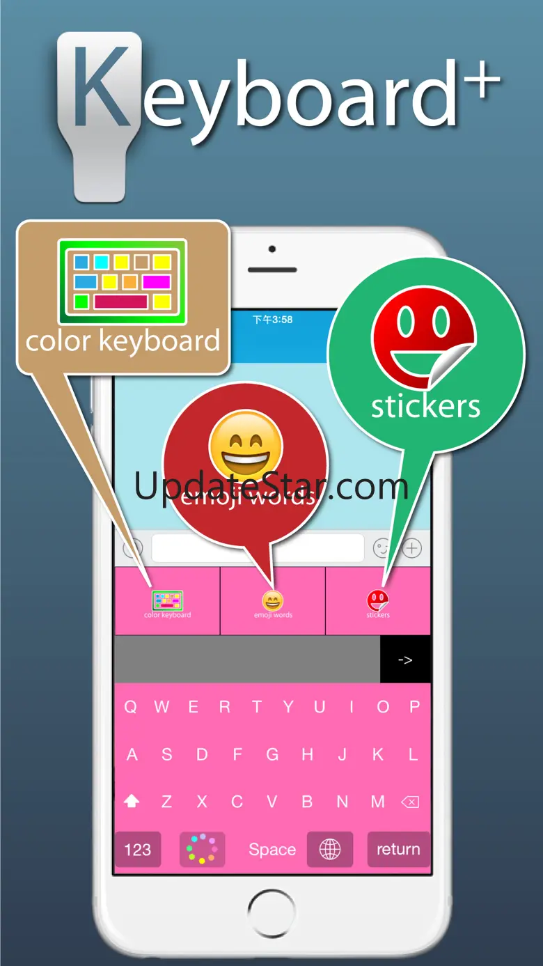 Keyboard+ iOS8 -Color Stickers Keyboards, Emoji Words Maker 1.0.2