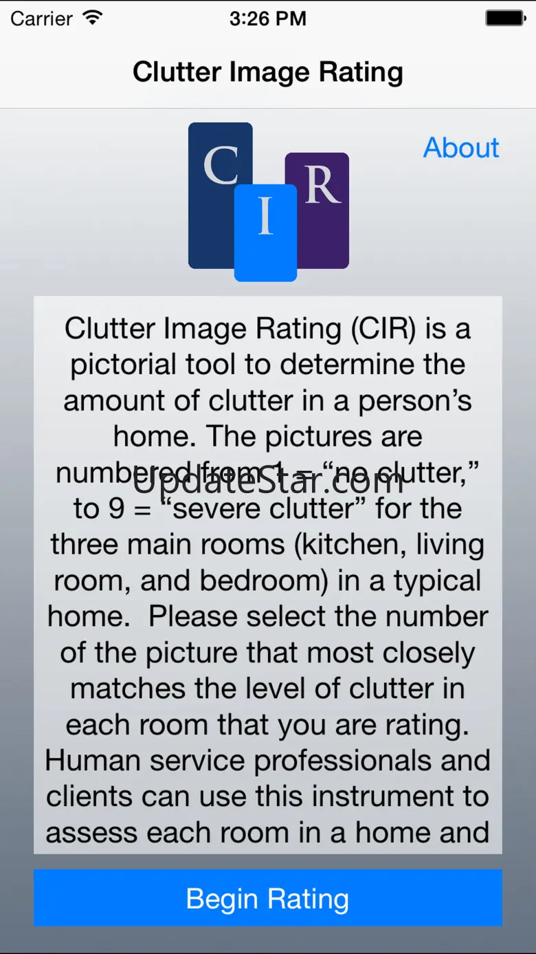 Clutter Image Rating 1.0