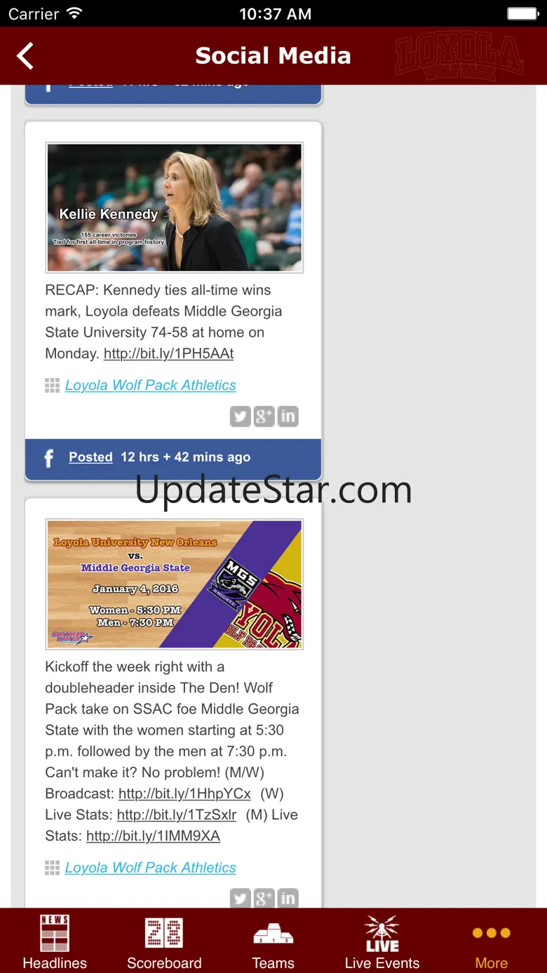 Loyola University Wolf Pack Athletics 1.16.03