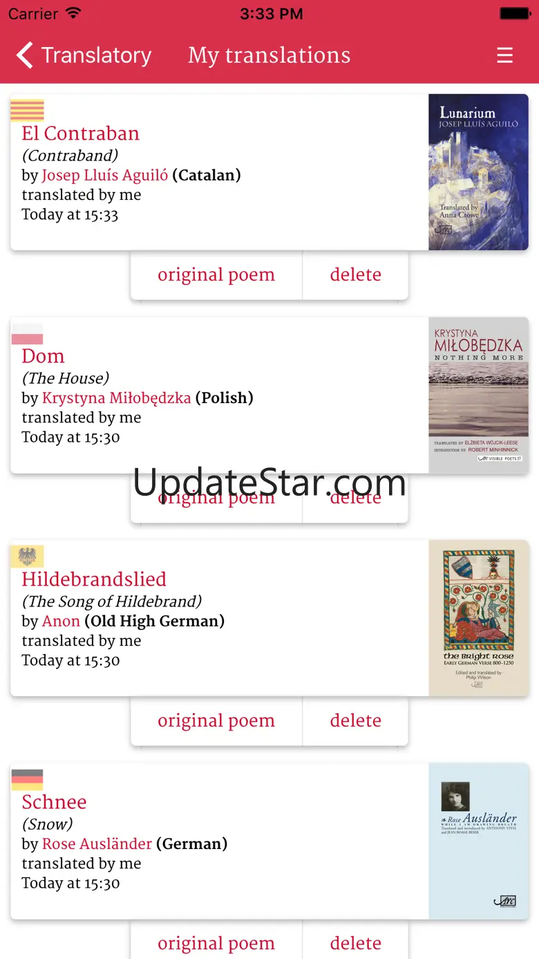 Translatory – translate poetry for fun! 1.4
