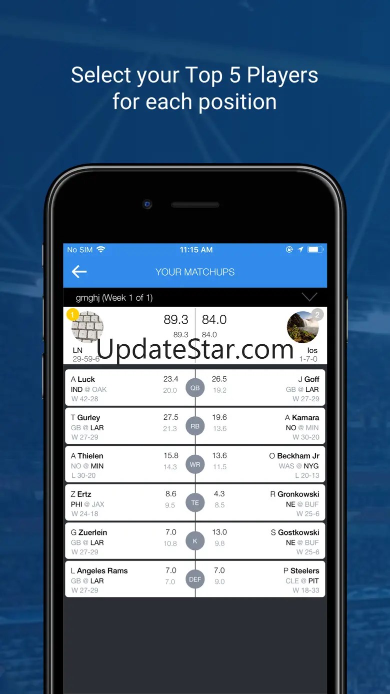 Sports Gamet Fantasy Football 2.7