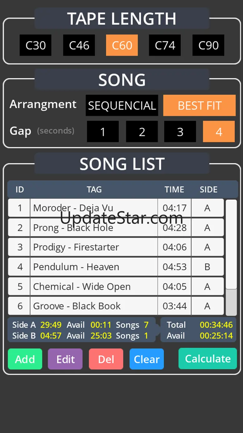 MixTape Calculator 1.5
