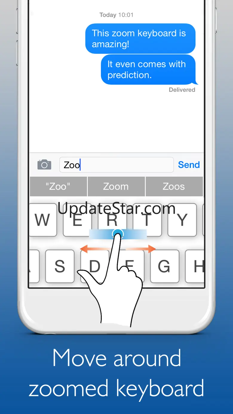 Zoom Keyboard – with Prediction: Custom Keyboard for iOS8 1.1