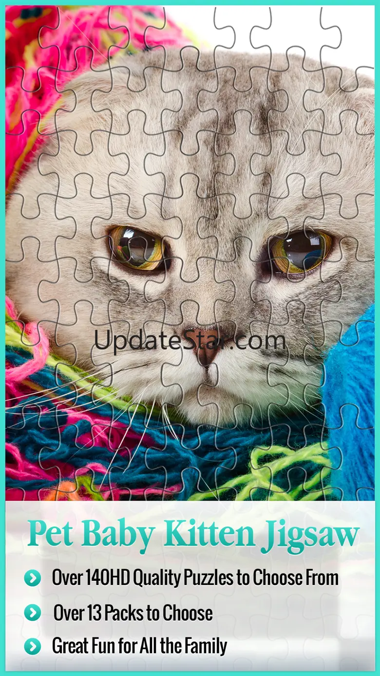 Animal Puzzle Packs & Bits - Kitty Cat Baby Mermaid Jigsaw 1.8