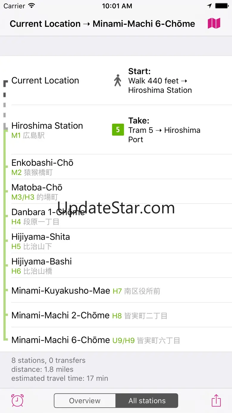 Hiroshima Rail Map Lite 5.5