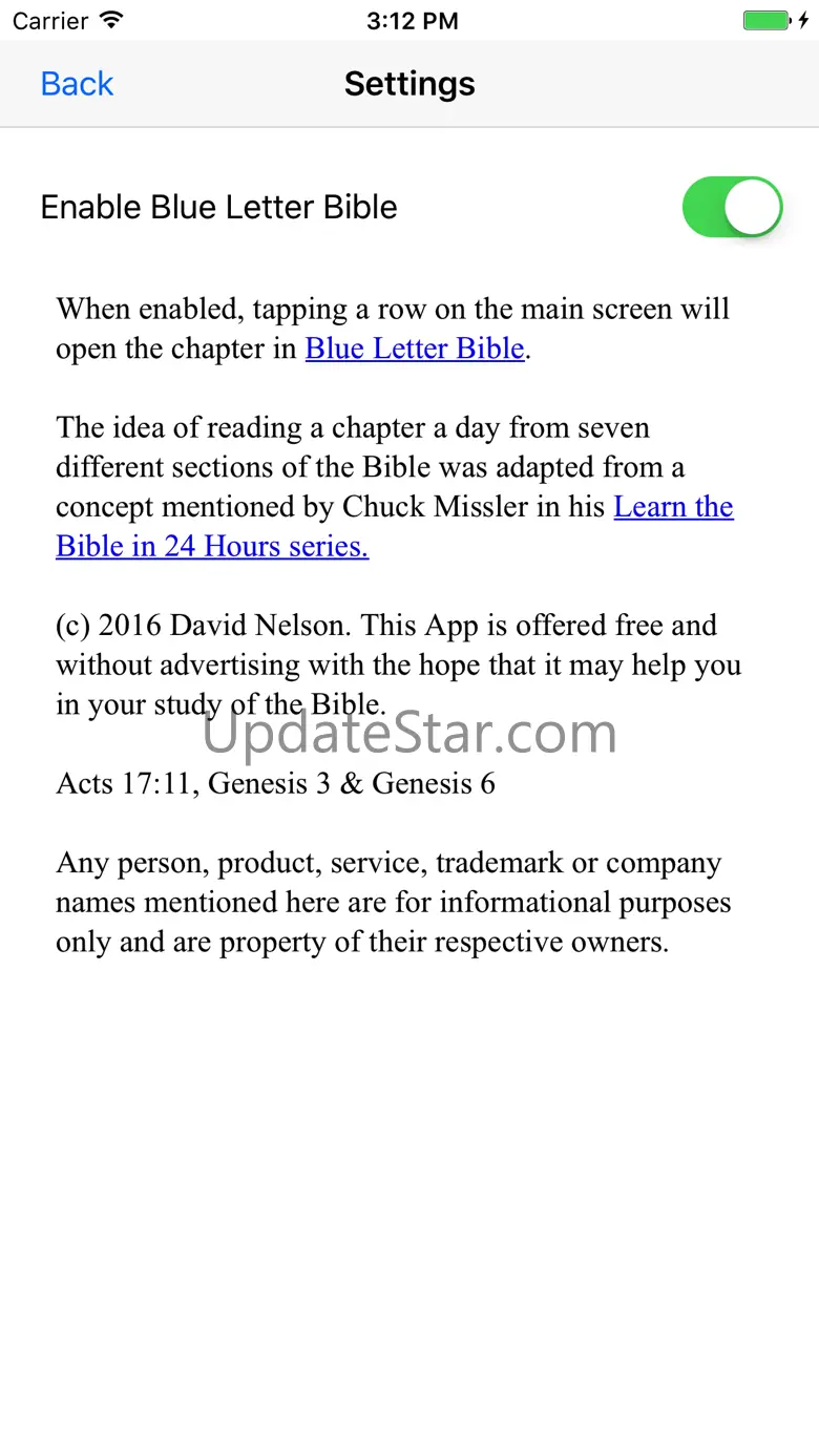 Berean Tracker 1.1.0