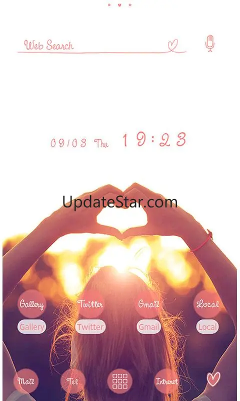 Cute Theme-Hand Heart- 1.0.1