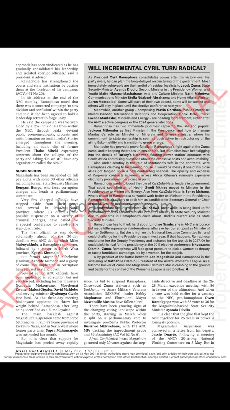Africa Confidential 5.4