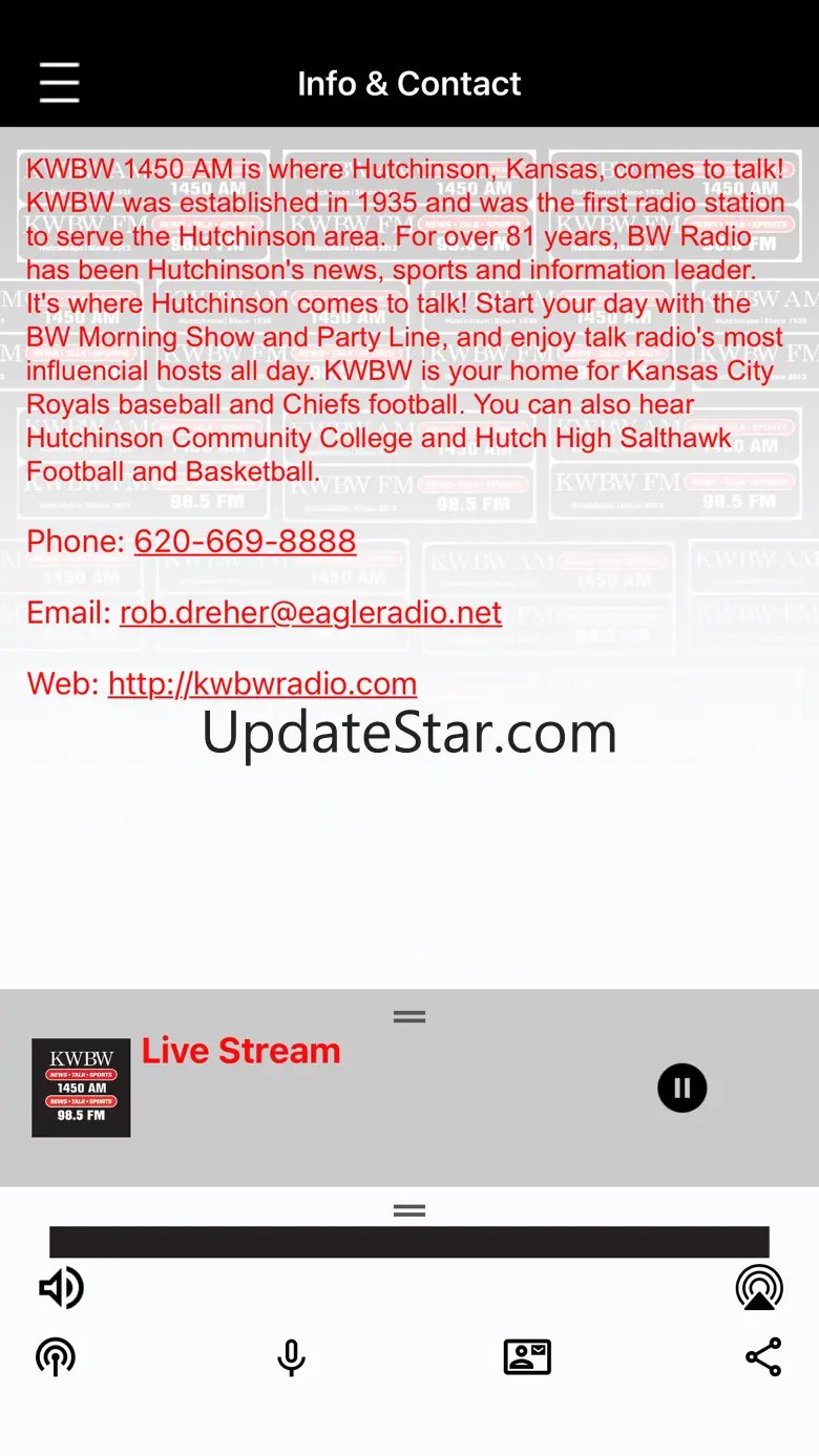 KWBW Radio,  Hutchinson, KS 11.0.64
