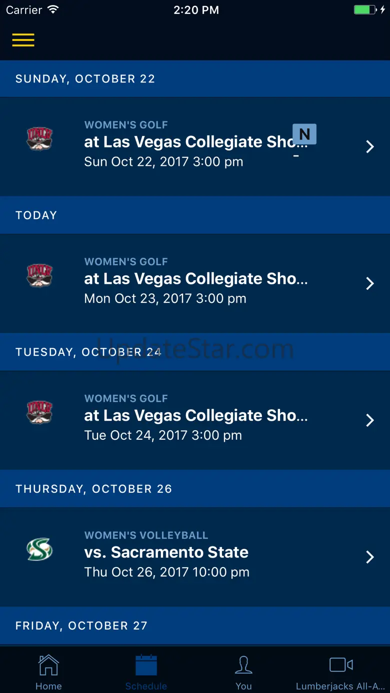 NAU Athletics 1.0.2