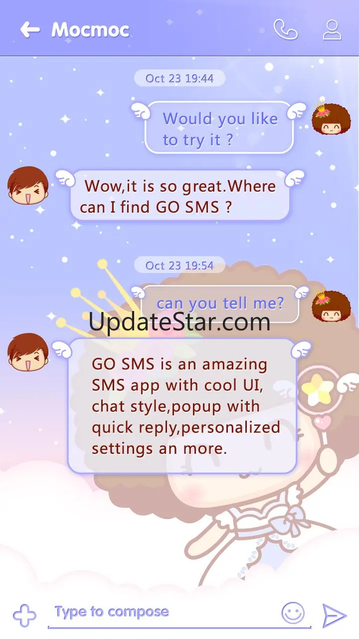 GO SMS PRINCESS MOCMOC THEME 1.0